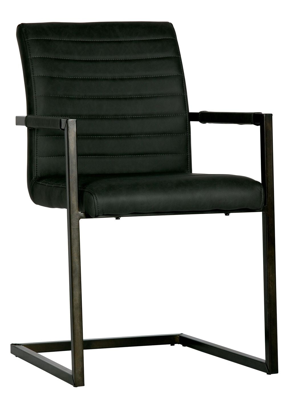 Bass Dining chair w/armrests - Anthracite