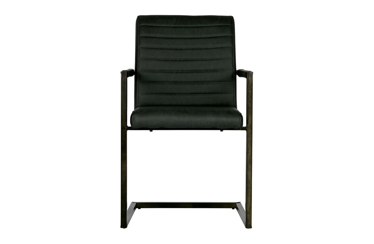 Bass Dining chair w/armrests - Anthracite