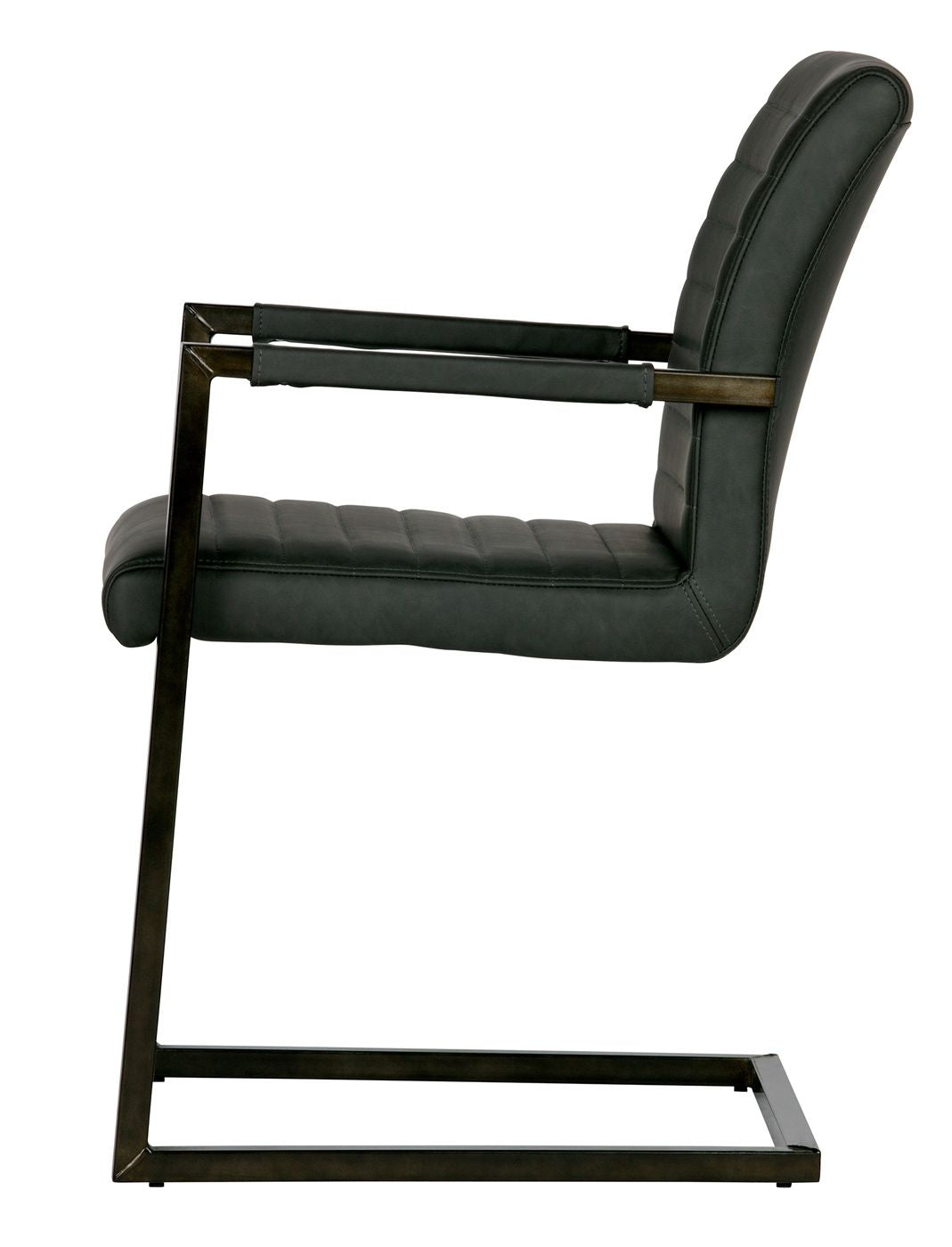 Bass Dining chair w/armrests - Anthracite