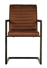 Bass Dining chair w/armrests - Cognac