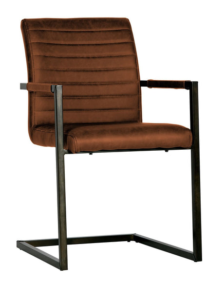 Bass Dining chair w/armrests - Cognac