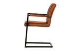 Bass Dining chair w/armrests - Cognac