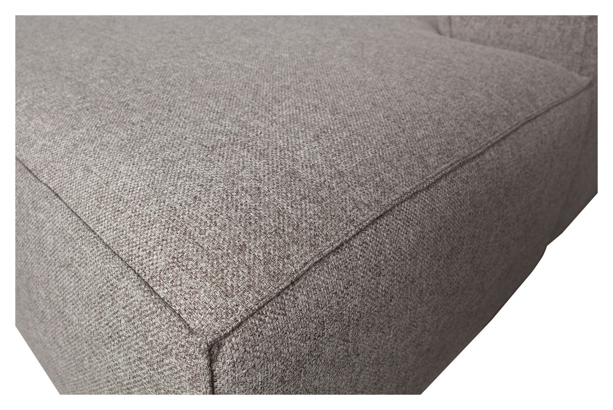 Woood Bean Sofa with right-facing chaise longue, Light gray