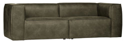 Woood Bean 3.5-pers. Sofa in eco-leather, Army green