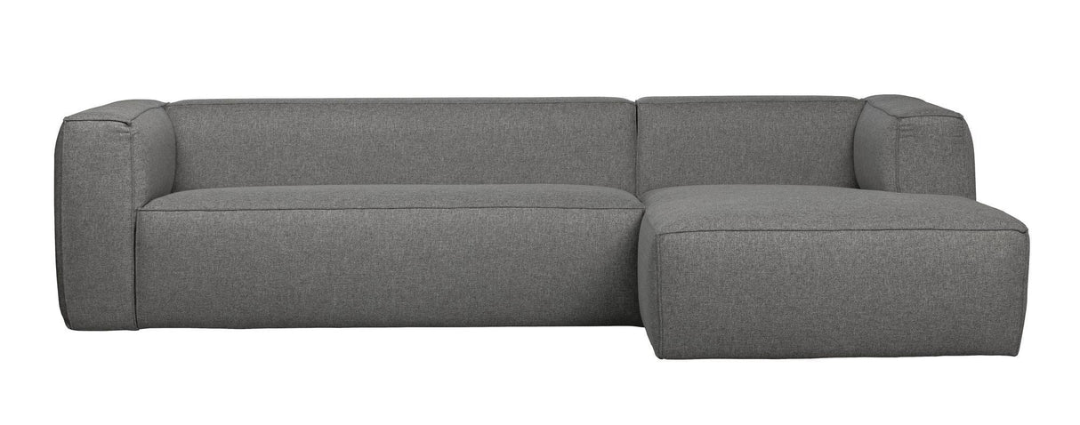 Woood Bean Sofa with right-facing chaise longue, Gray