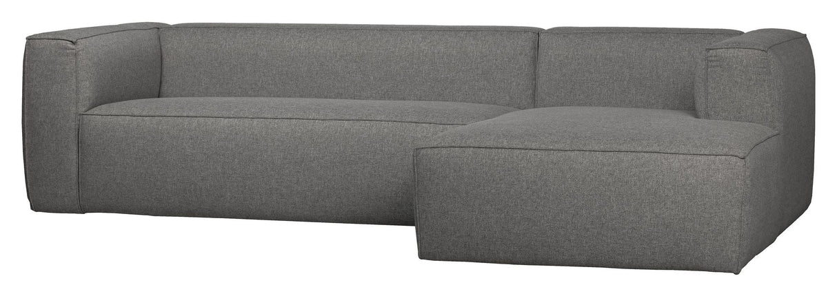 Woood Bean Sofa with right-facing chaise longue, Gray