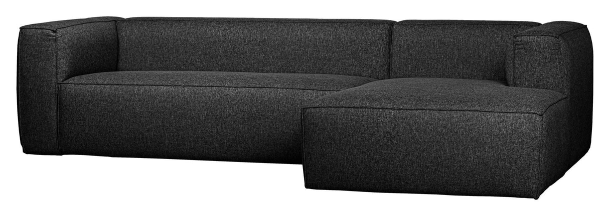 Woood Bean Sofa with right-facing chaise, Dark Gray