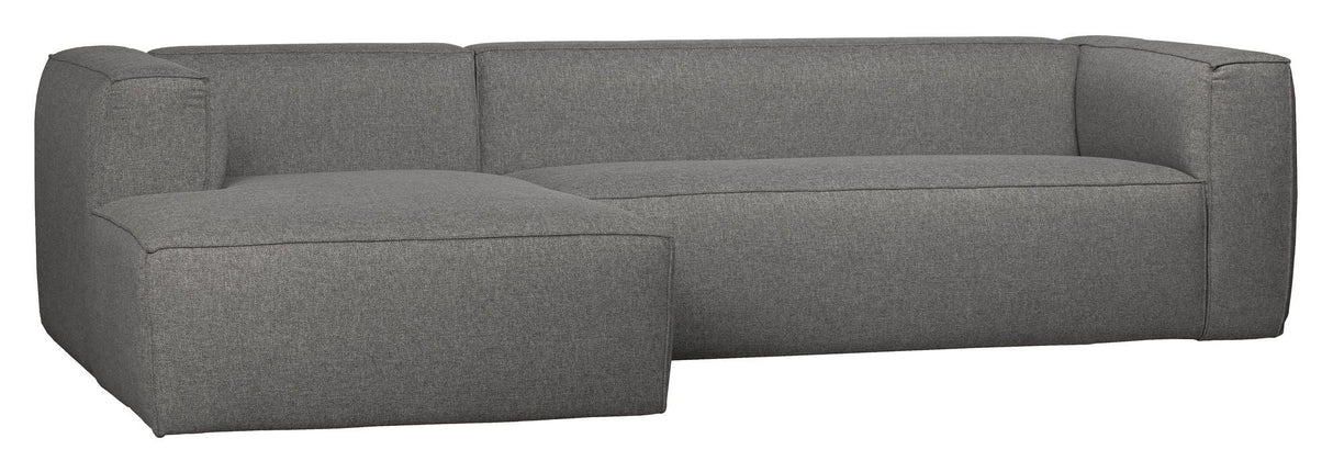 Woood Bean 3-pers. Sofa with left-facing chaise, Gray