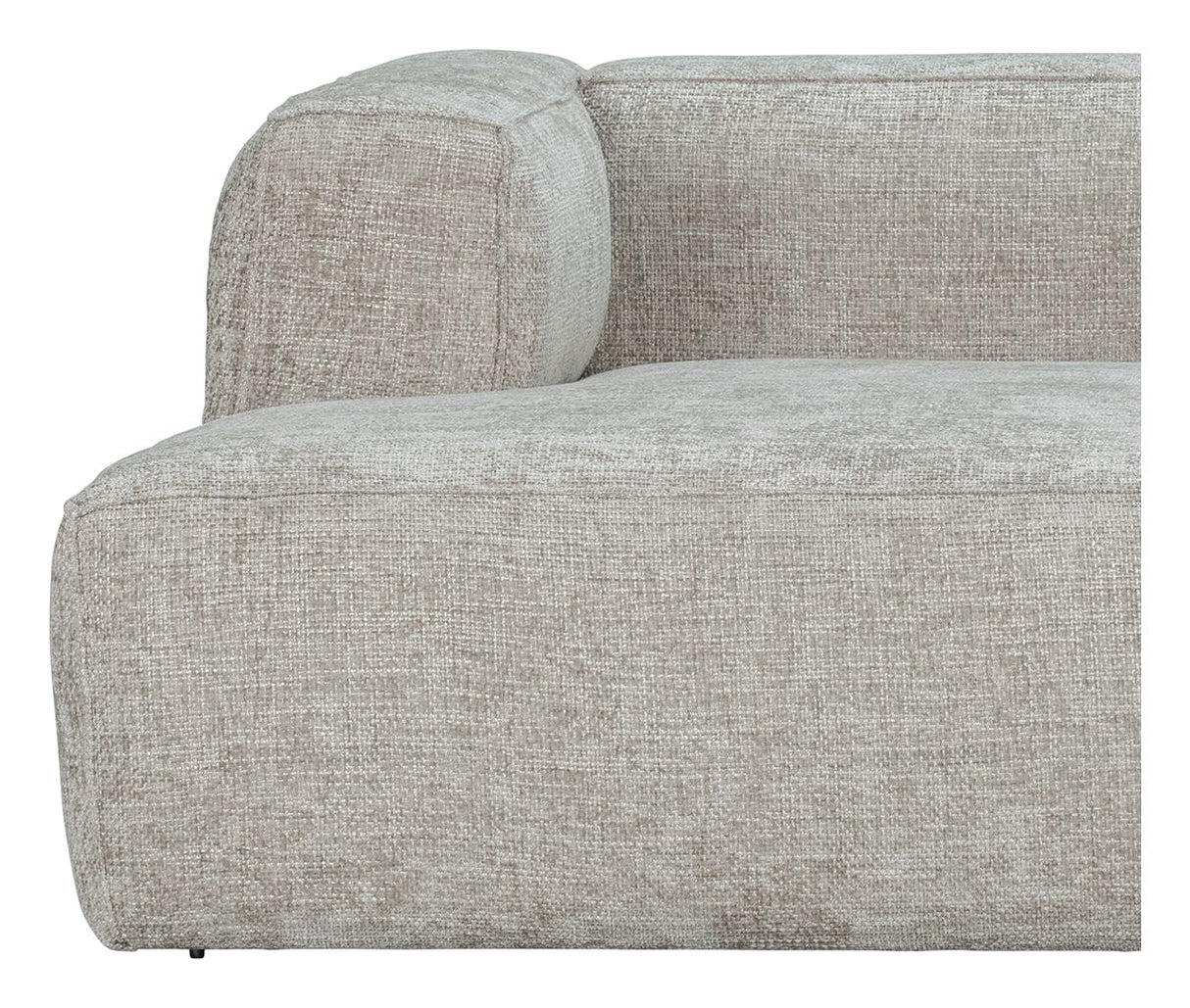 Woood Bean 3-pers. Sofa with left-facing Chaise longue, Melange Natural linen look