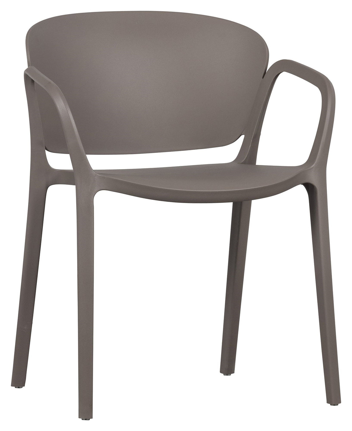 Bent Plastic Garden Chair, Taupe