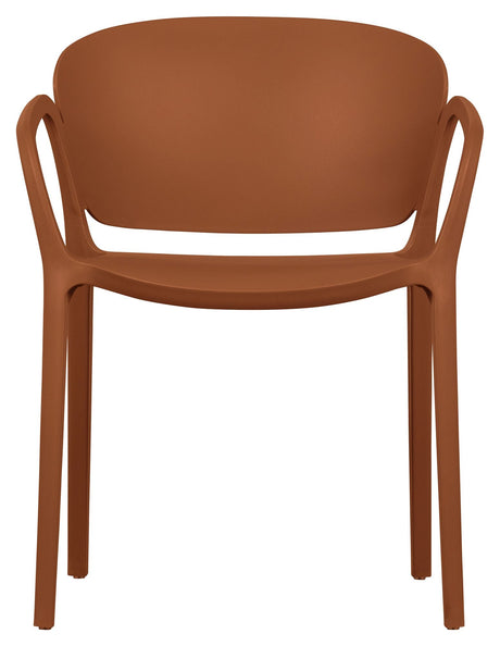 Bent Plastic Garden Chair, Terra