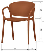 Bent Plastic Garden Chair, Terra