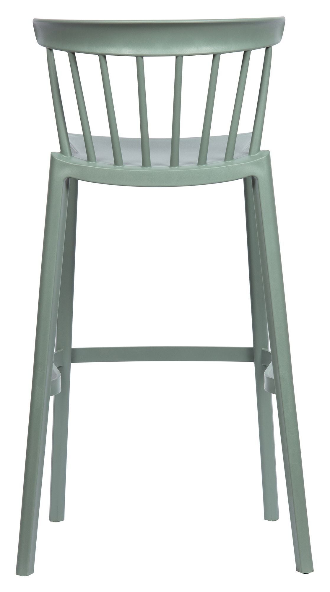 Woood Bliss Barstool - Jade Green Plastic