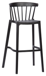 Woood Bliss Bar Chair - Black Plastic