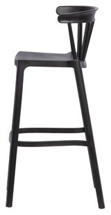 Woood Bliss Bar Chair - Black Plastic