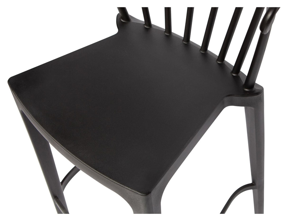 Woood Bliss Bar Chair - Black Plastic