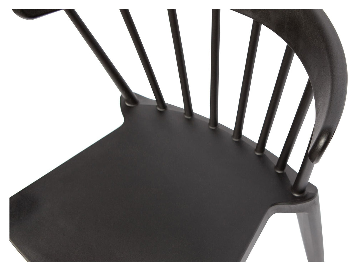 Woood Bliss Bar Chair - Black Plastic