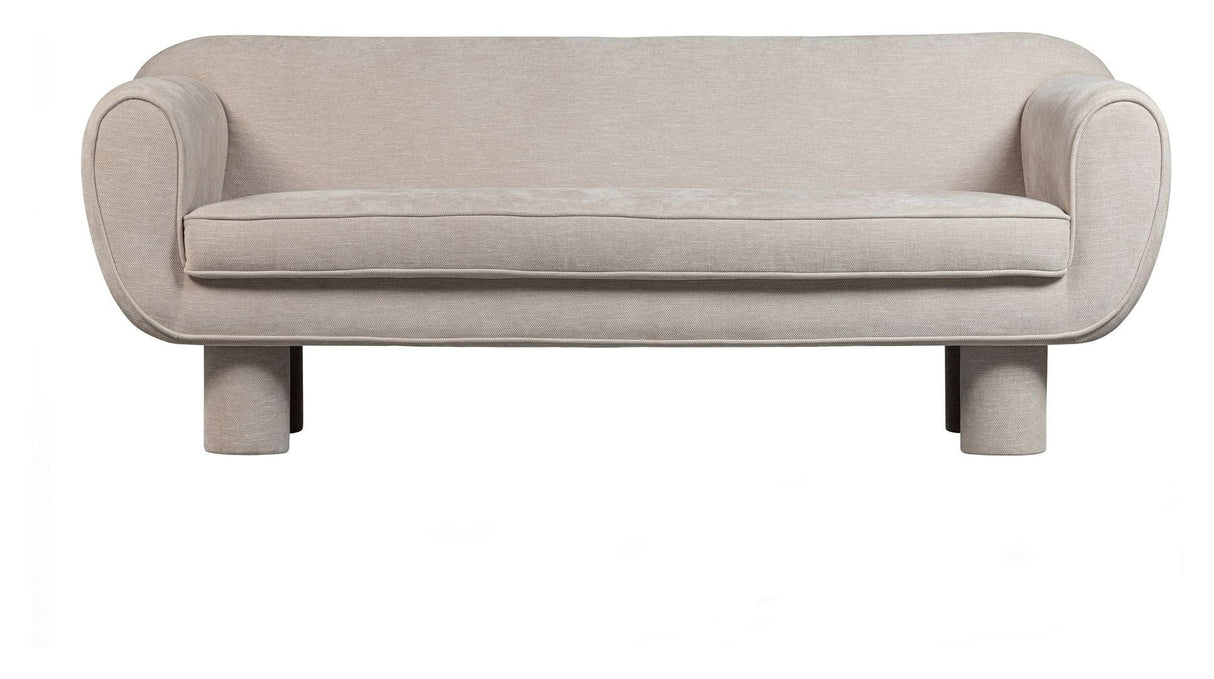 Bodi 2-seater sofa with round legs, Nature