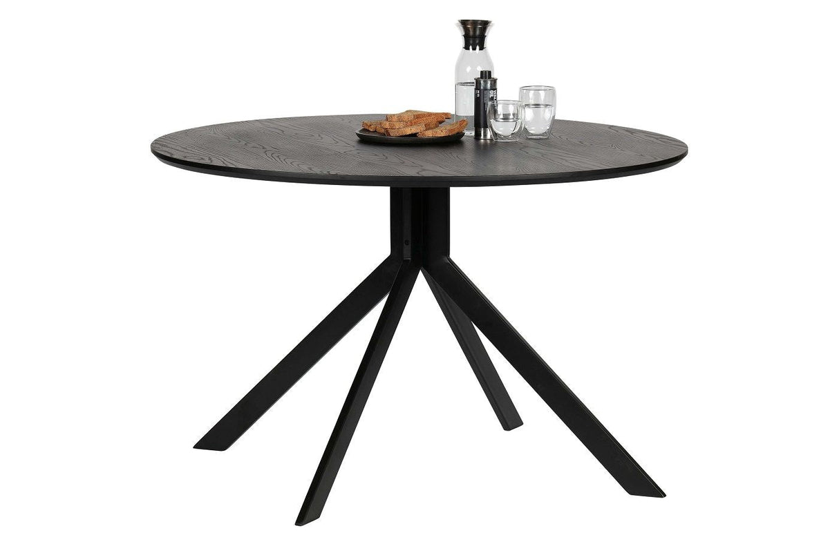 WOOOD - Bruno Dining table Ø120 - Matte black