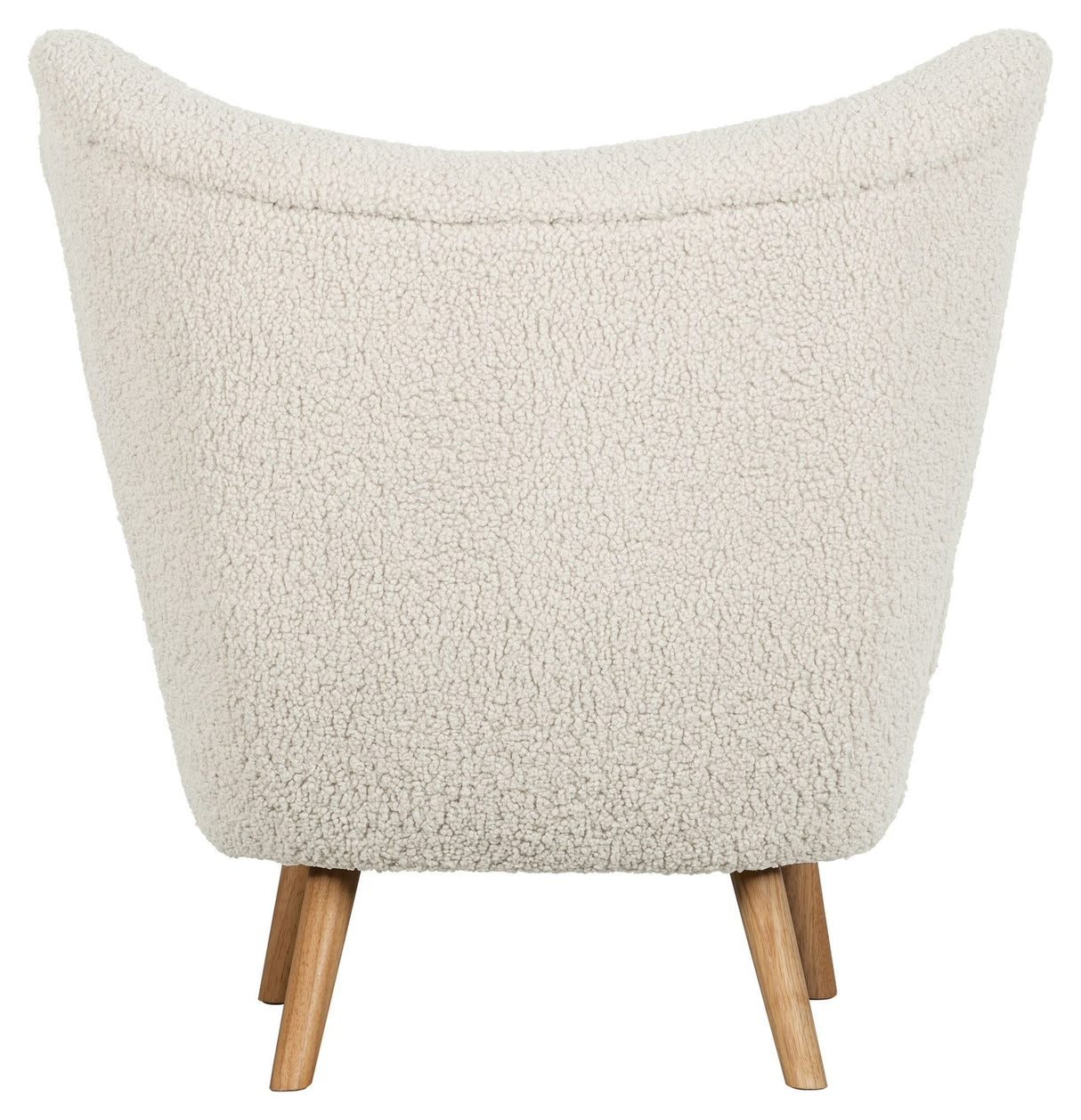 Woood Celine Lounge Chair, Off White Teddy