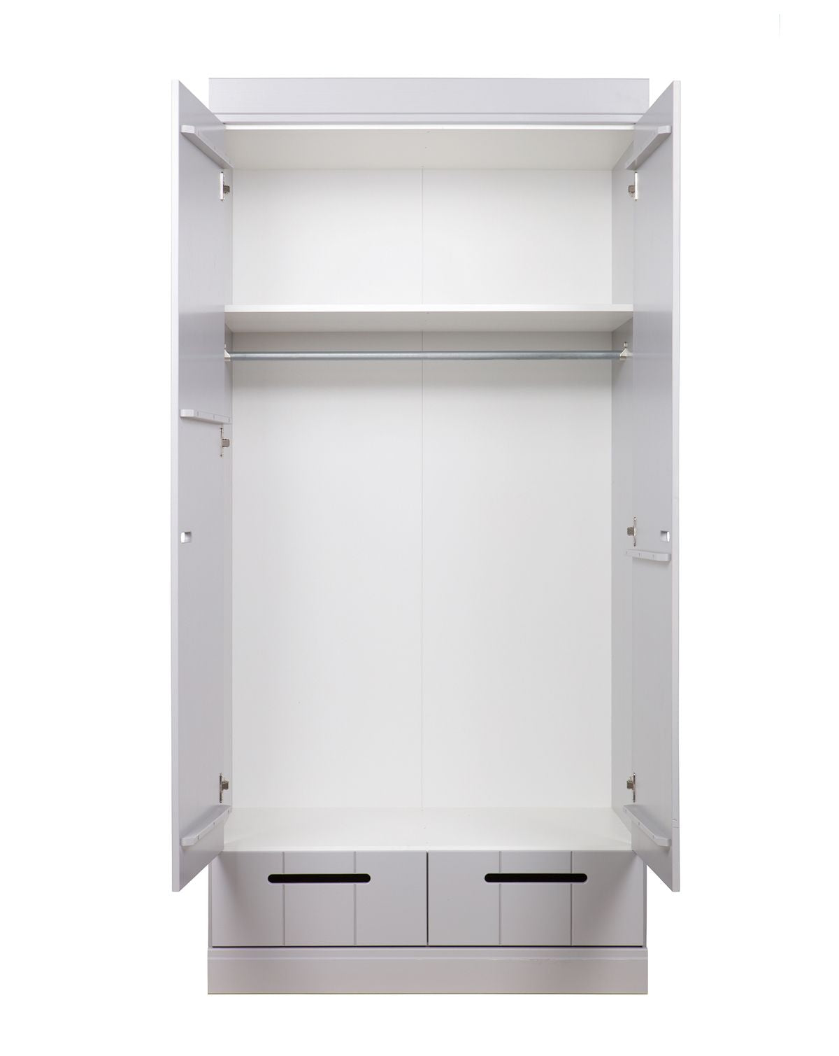 Woood, Connect 2-Door Wardrobe, Concrete Gray