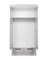 Woood, Connect 2-Door Wardrobe, Concrete Gray