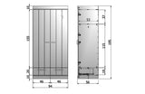 Woood, Connect 2-Door Wardrobe, Concrete Gray