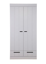 Woood, Connect 2-Door Wardrobe, Concrete Gray