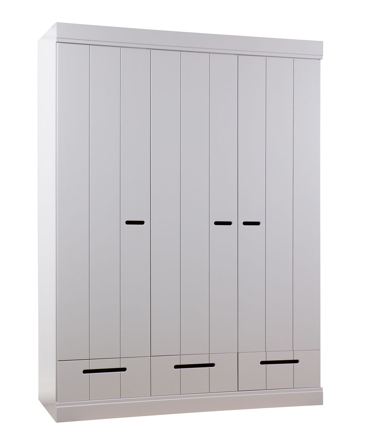 Woood, Connect 3-Door Wardrobe, Concrete Gray