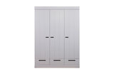 Woood, Connect 3-Door Wardrobe, Concrete Gray