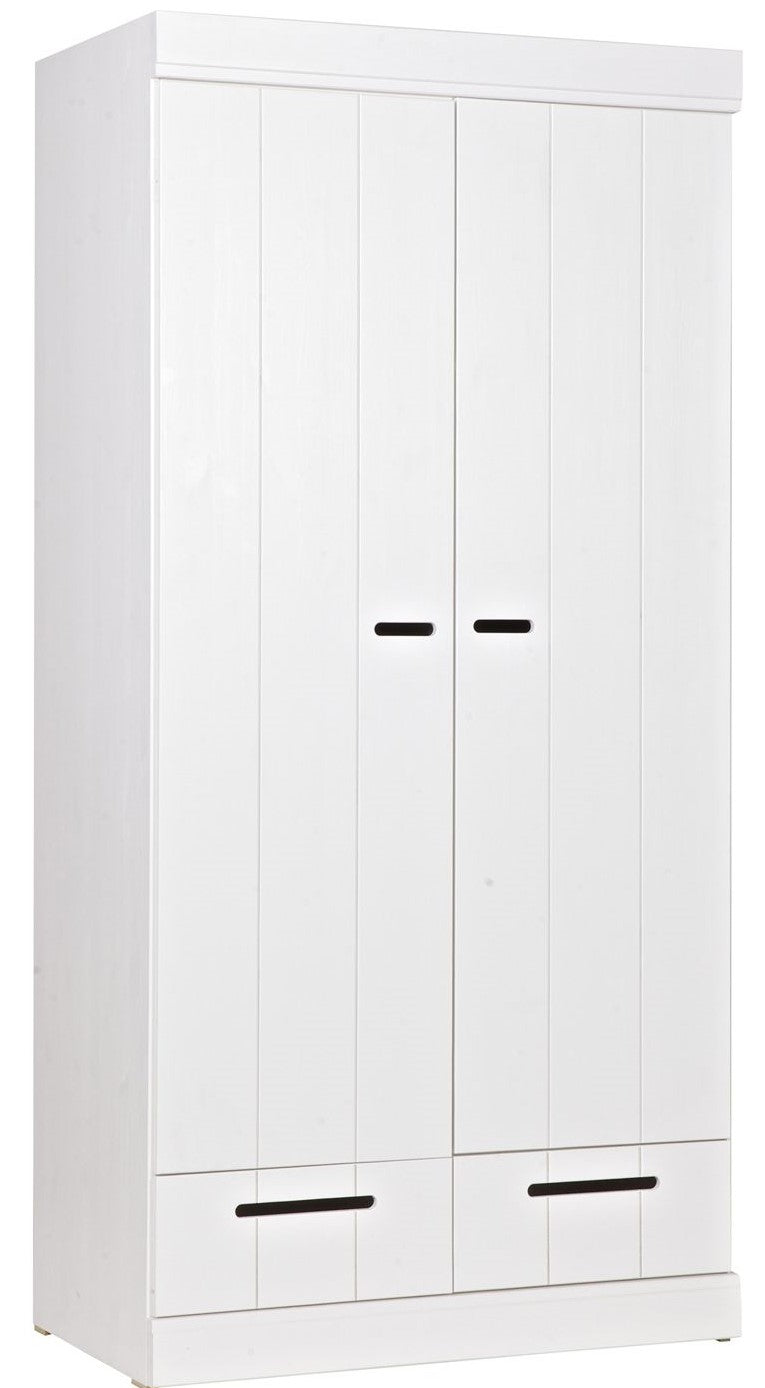 Woood, Connect 3-Door Wardrobe, White