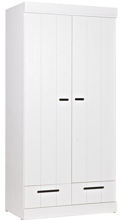 Woood, Connect 3-Door Wardrobe, White