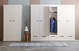 Woood, Connect 3-Door Wardrobe, White