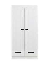 Woood, Connect 3-Door Wardrobe, White