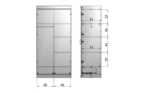 Woood - Connect Shelves/bar - White