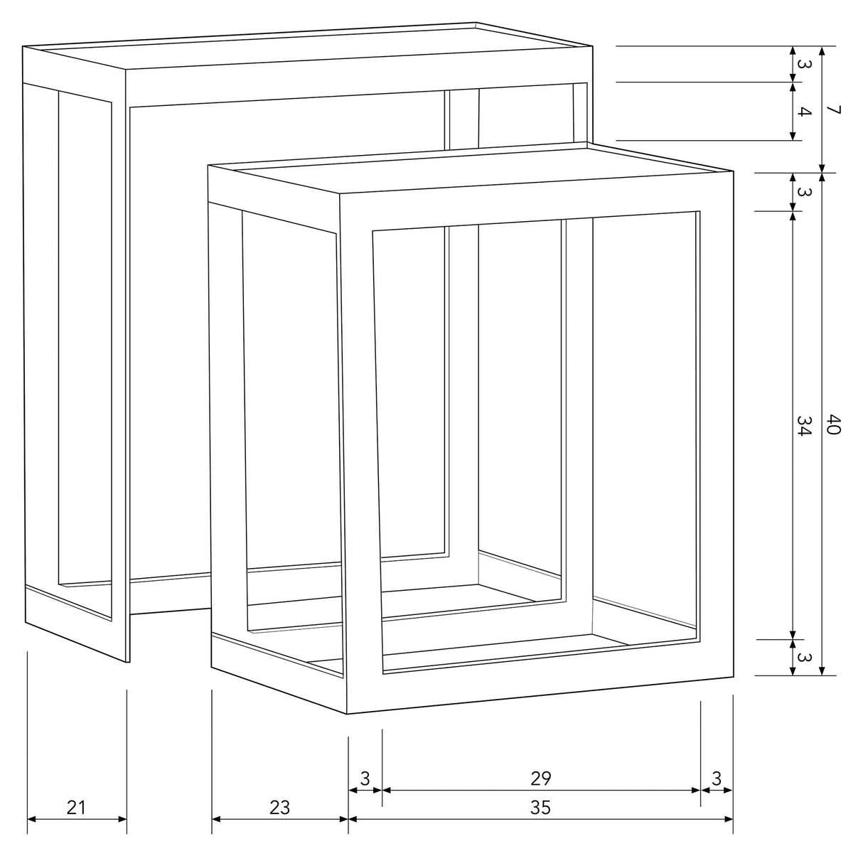 Dia Deposit Table - Glass/Metal Antique Brass