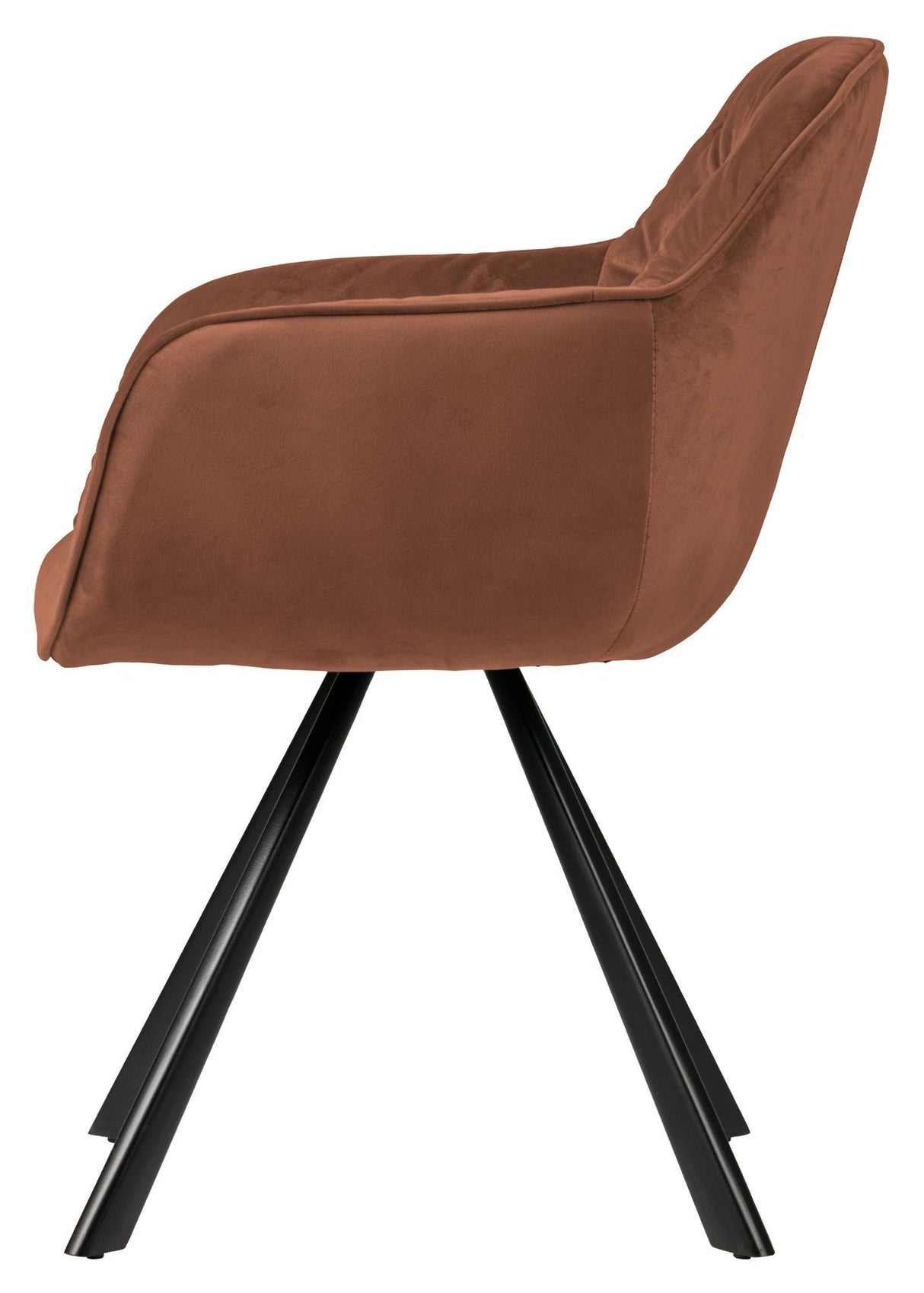 Woood Elaine Dining Chair - Raspberry Velour