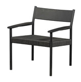 Lael Dining chair with armrests, Mango wood, Black