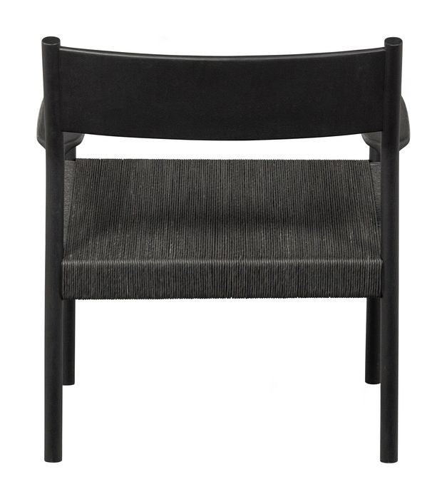 Lael Dining chair with armrests, Mango wood, Black