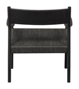 Lael Dining chair with armrests, Mango wood, Black