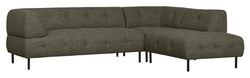 Lloyd Sofa w. chaise longue, Right facing, Green Melange