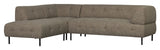 Lloyd Sofa w. chaise longue, Left, Dark brown Melange