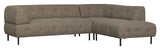 Lloyd Sofa w. chaise longue, Right, Dark brown Melange