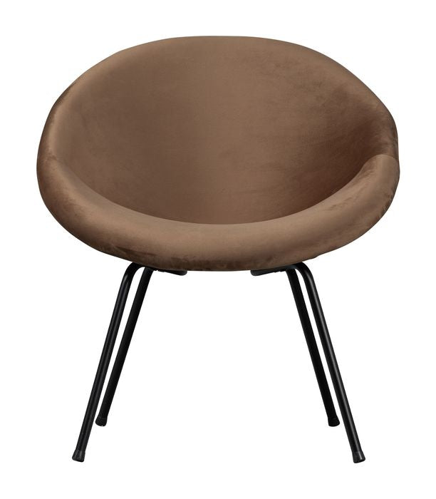 Moly armchair, light brown fabric