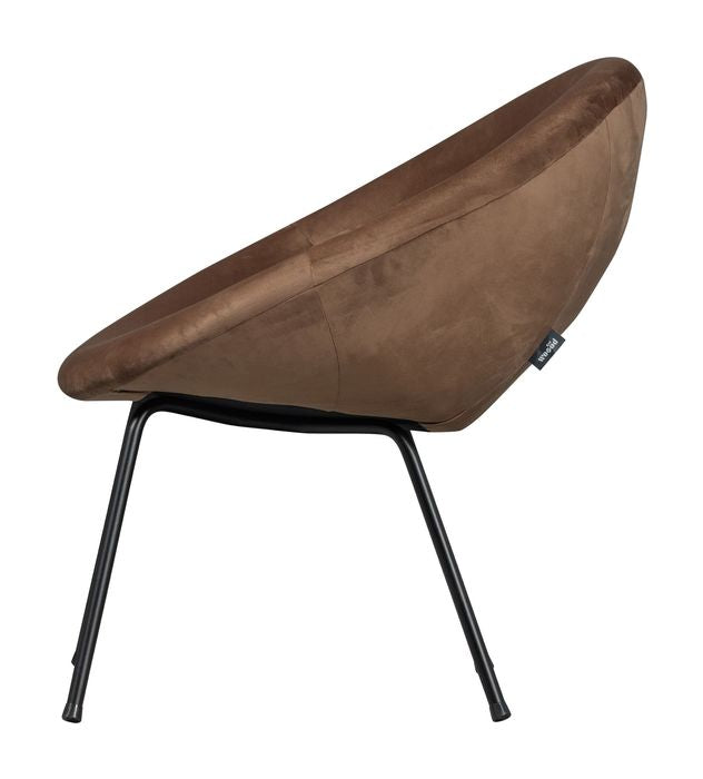 Moly armchair, light brown fabric