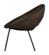 Moly Armchair, Dark brown fabric