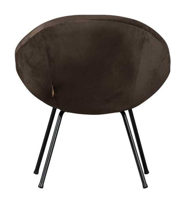 Moly Armchair, Dark brown fabric