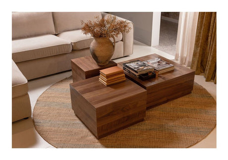 Pim Side Tables, Set of 3, Walnut MDF