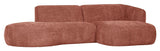 Polly Sofa w. chaise longue, Right, Pink