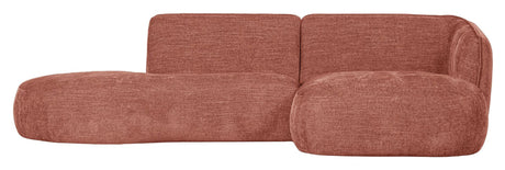 Polly Sofa w. chaise longue, Right, Pink